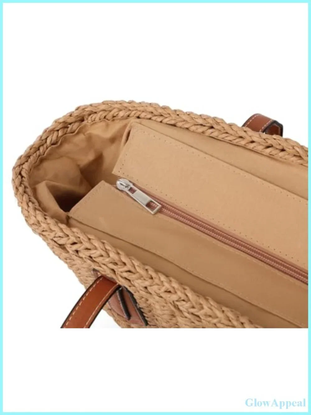 Women's Straw Shoulder Bag Rattan Woven Tote Handbag